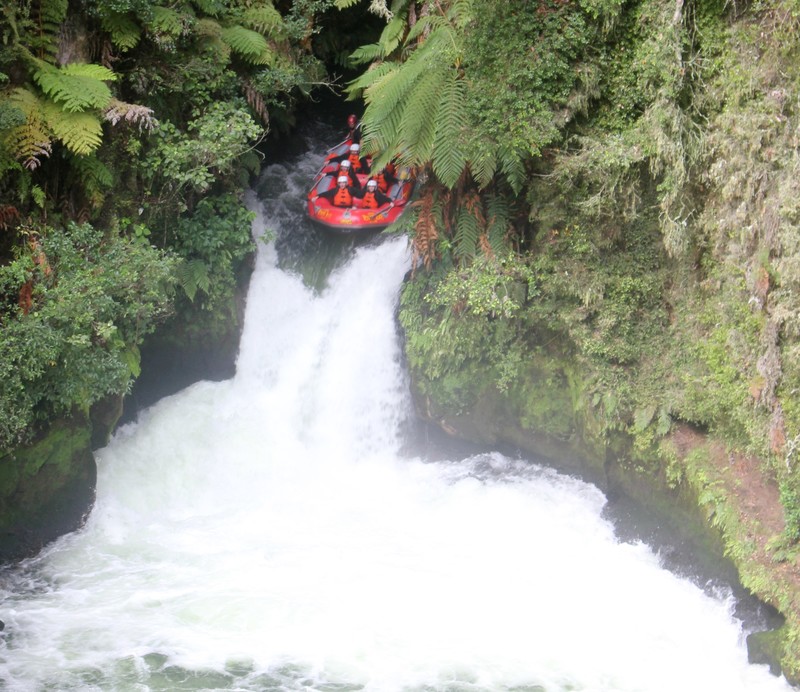 Waterfall rafting