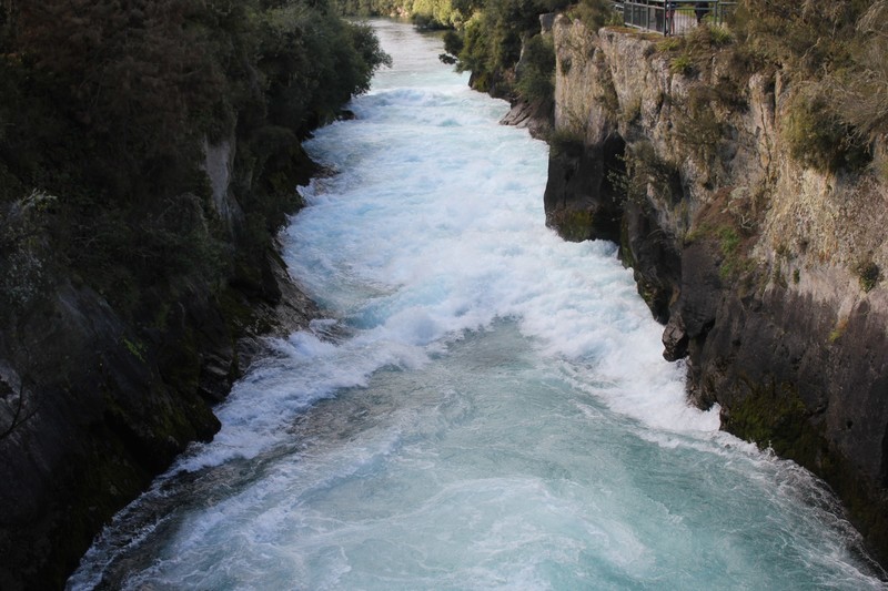 Channeling of water to Huka Falls