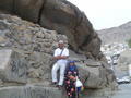with mom along the way down of Mt Nur