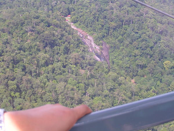 view of Telaga Tujuh waterfalls