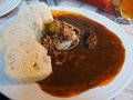 Beef goulash with dumplings