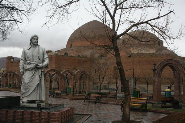 Mosque and famous Iranian poet