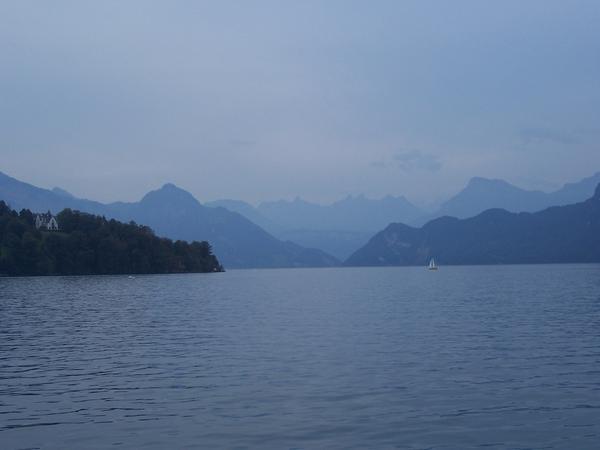View of Mountains from Lake Cruise