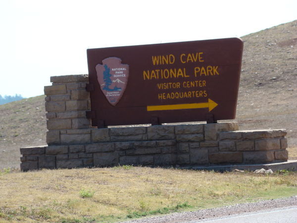 Wind Cave Welcome Sign