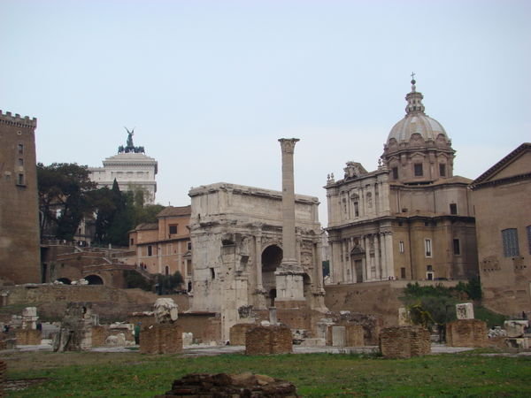 More of the Forum with the Arch of Severus
