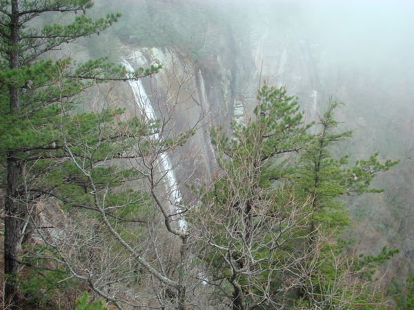 Hickory Nut Falls in Distance