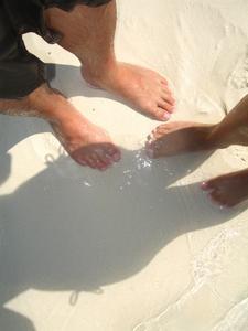 Toes in the Perfect White Sand
