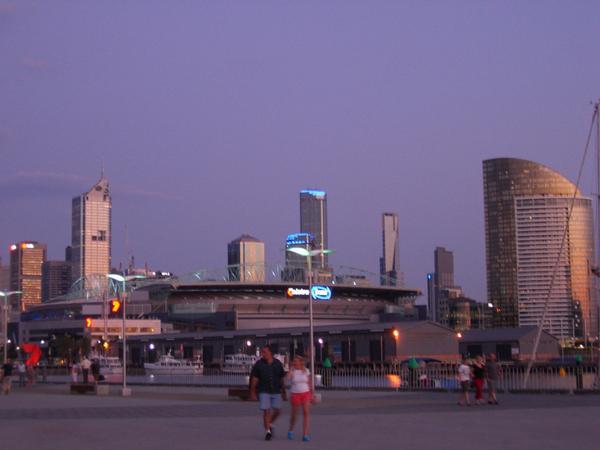 A view of the city from the Docklands 