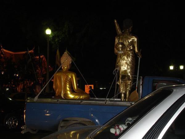Budhas on Truck  in Bangkok