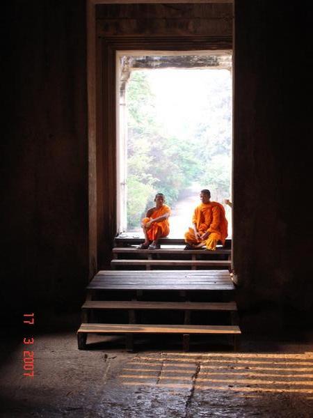 Buddhist Monks at Angkor Wat