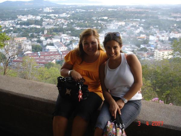 Tamara and Giorgi with Phuket Town in the background