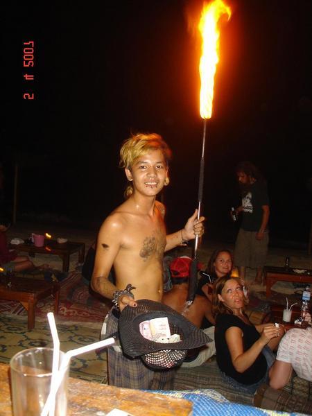 Fire boy in Phi Phi