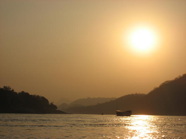 sunset along the Mekong