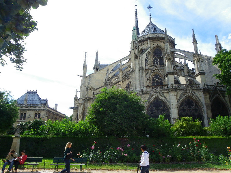 The back of the Notre Dame