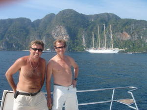 Ray and Jay  - on approach at Phi Phi Don