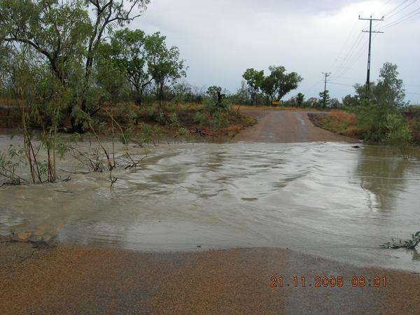 River over road