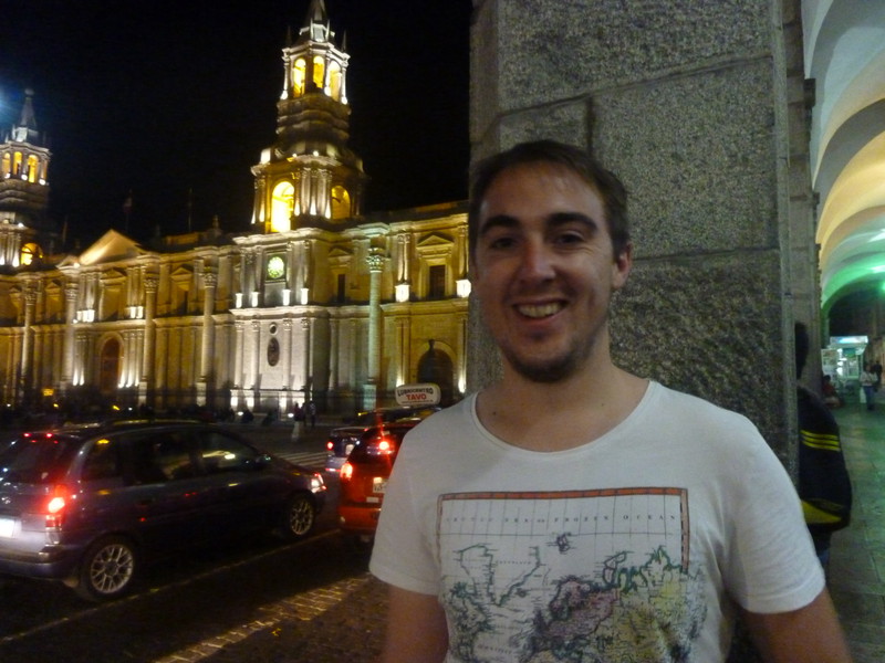 Chris and Arequipa cathedral