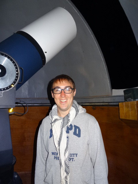 Chris and his giant telescope