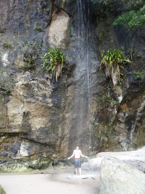 Our 'shower' at Cathedral Cove