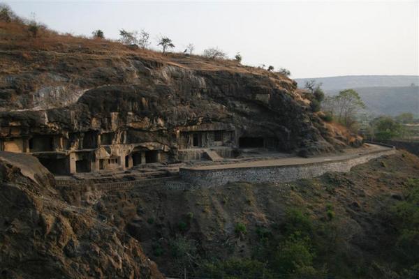 a view of the Ellora caves