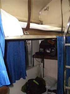 Our bunks on the overnight train