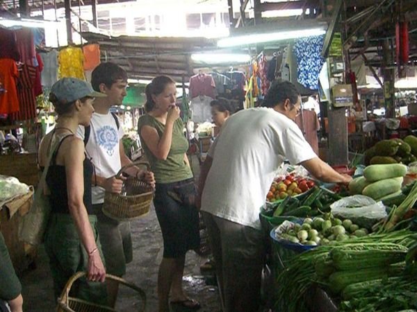 buying vegetables at the market