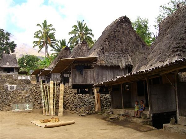 traditional houses in Luba village