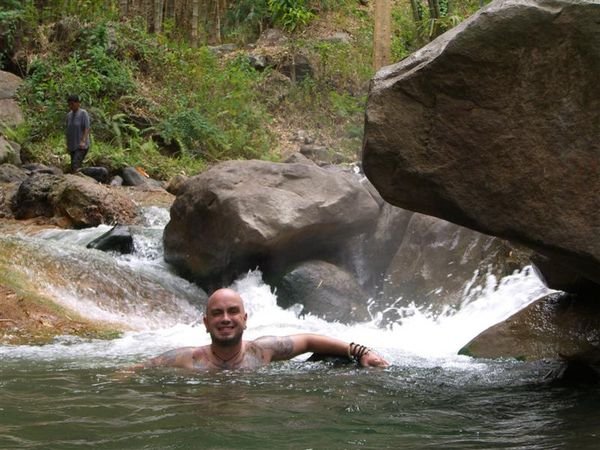 Jeff in the hot springs