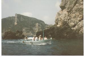 Cave boat at paleokastritsa