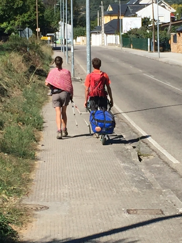 French Couple with Baby on Camino