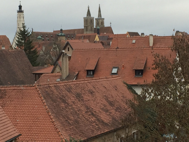 Rooftops from Ramparts in Rothenburg