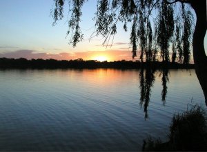 Murray River sunset.