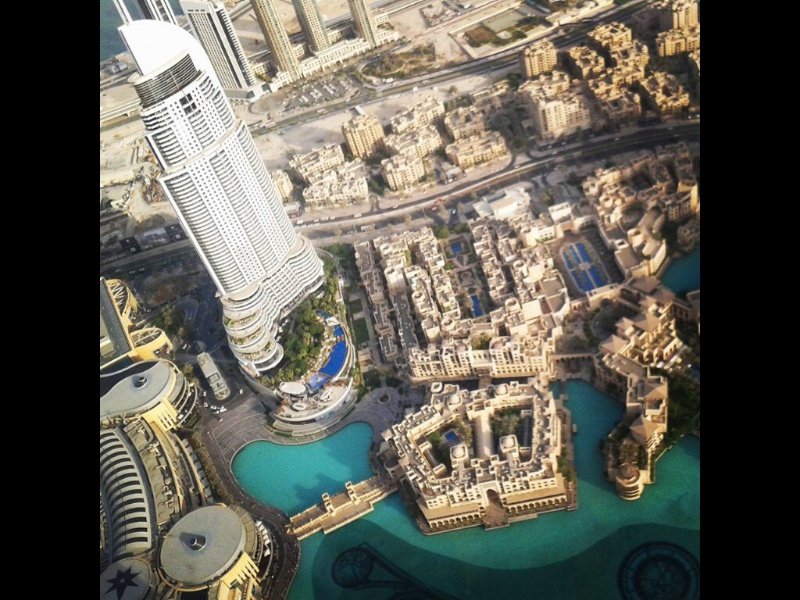 The view from 124 floors up in the Burj Khalifa.