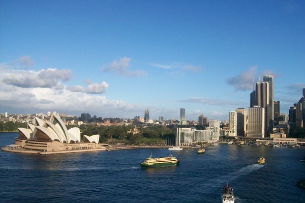 The harbour from the sydney bridge..