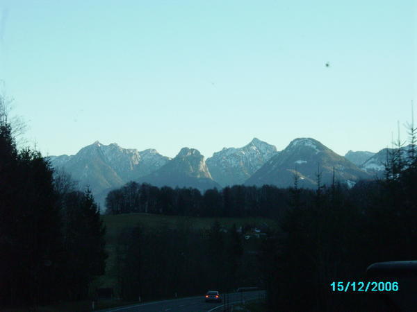 The Alps on our way to St. Gilgen