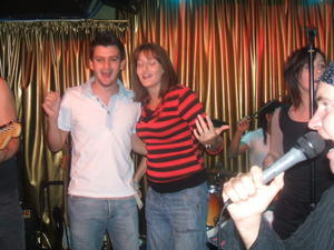 Me and Jules rocking the stage in Scruffys with the band..sadly I was later thrown off by the bouncer!