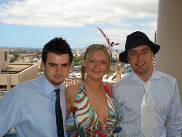 Boxing Day:Claire and Sean looking glam, me looking...well, like a teacher!