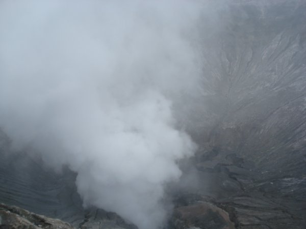 Inside Mount Bromo volcano