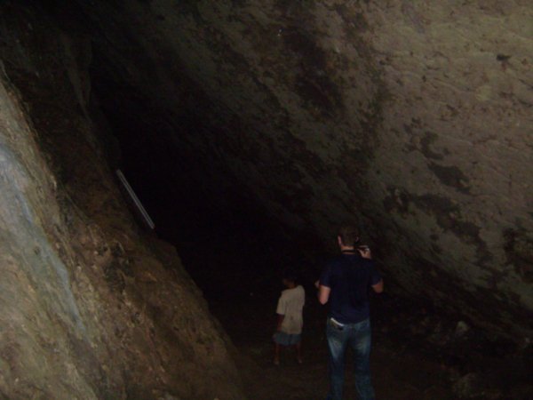 Our 10year old guide leading us deeper into the cave, had total trust in him..