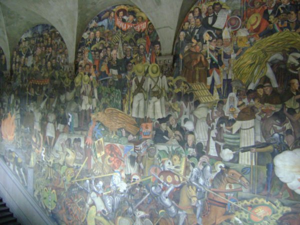Murals inside the National Palace-Mexico City
