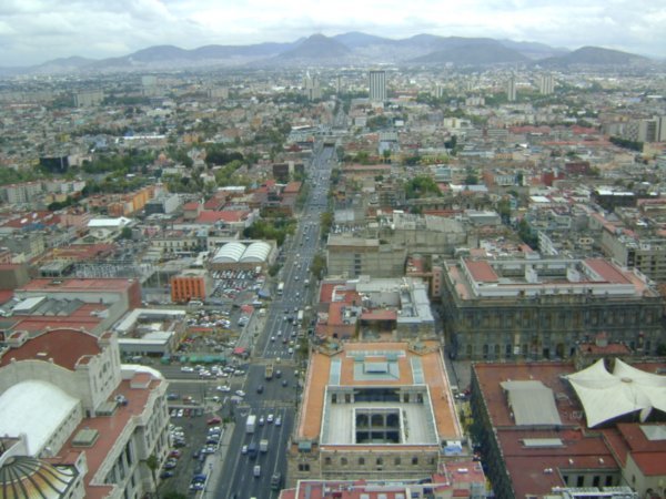 Mexico City sprawl from observation tower