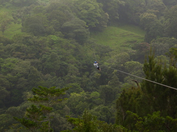 Me in the middle of a zipline