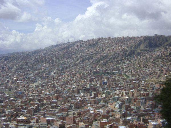 La Paz city nestled into the mountains