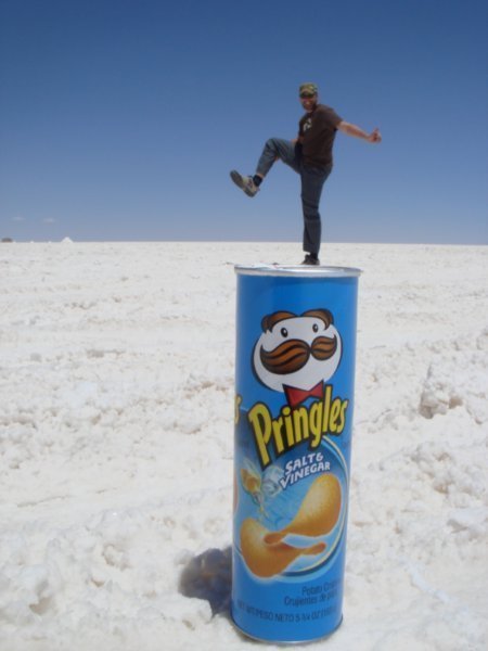 Standing on a Pringle box