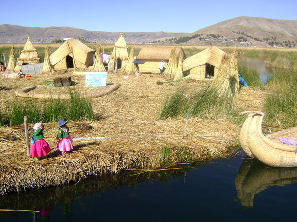 Uros, floating island on Lake Titicaca