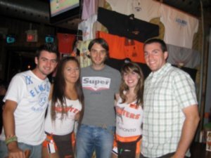 Me, Chris and Dave in Hooters