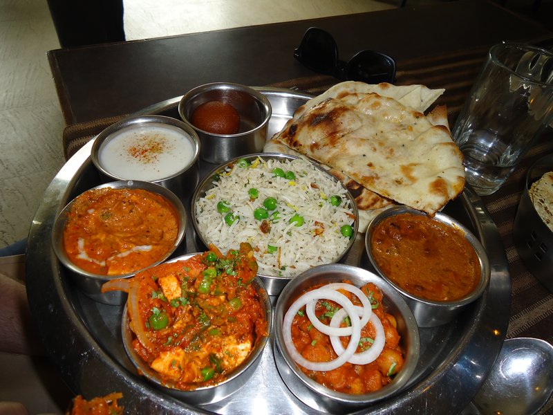 Good eating, a thali