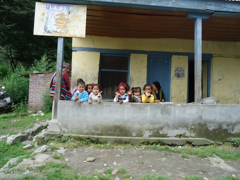 Cute kids in village
