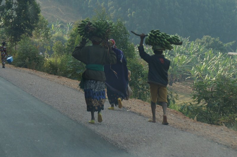 Women carrying food