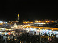 Marrakech main square by night